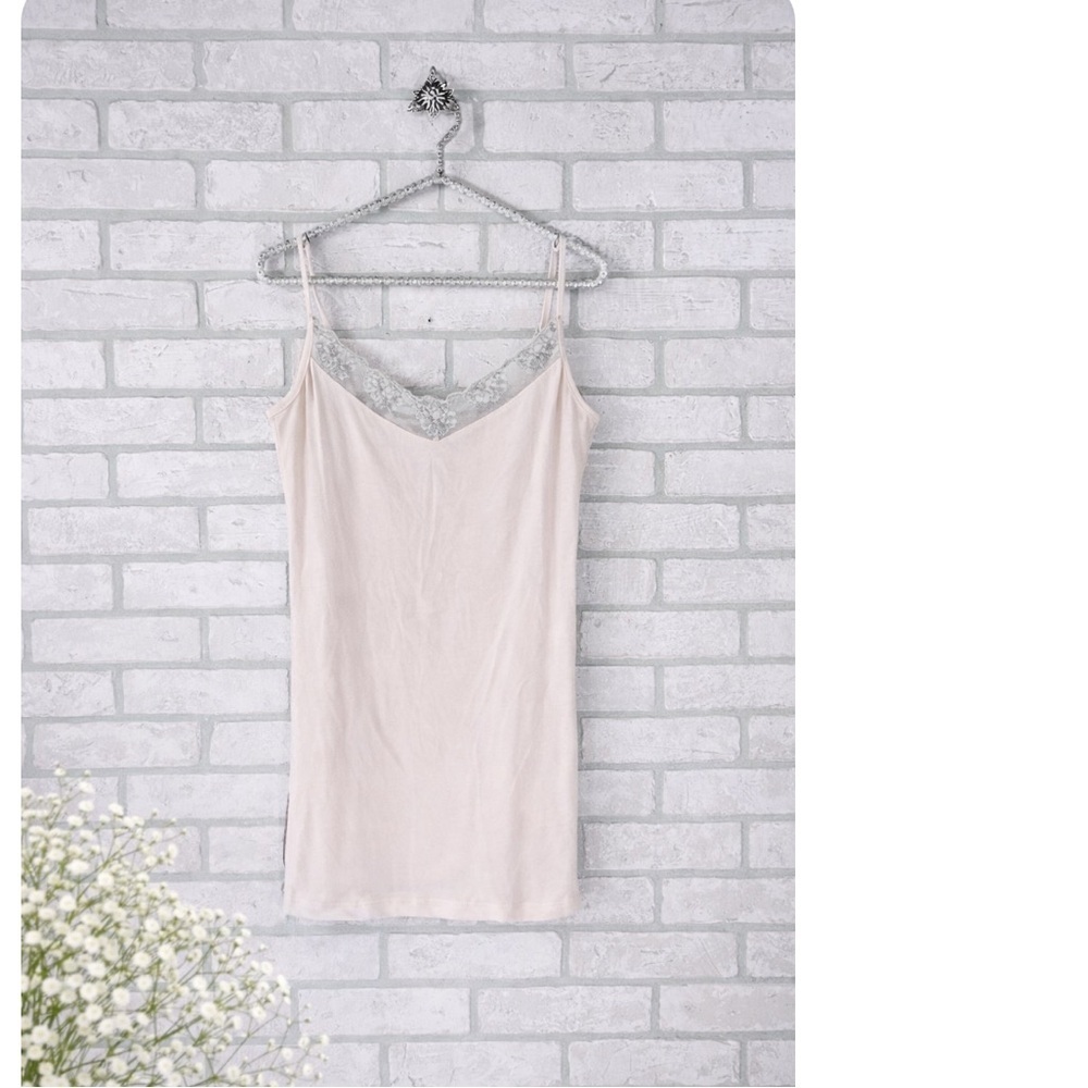 Y2K aerie Lace Trim Blush Pink Camisole Size XL -Pink Coquette -Soft Girl
